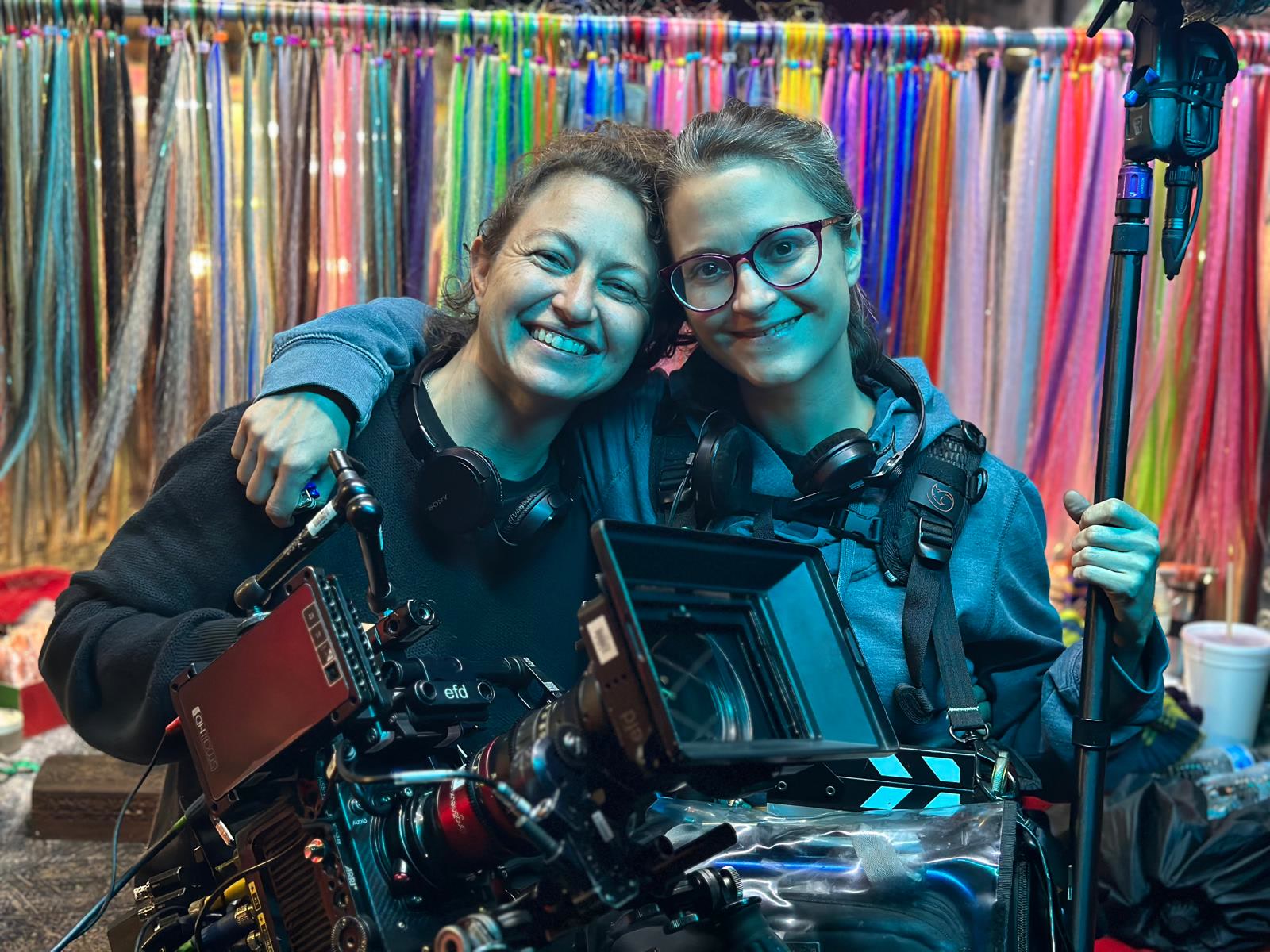 Behind-the-scenes photo from the making of Papá Melissa (2 of 3)
